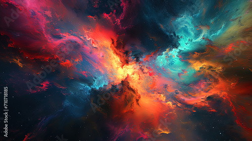 Colorful fractals that create a feeling of endless cosmic open spaces and fantastic galaxies