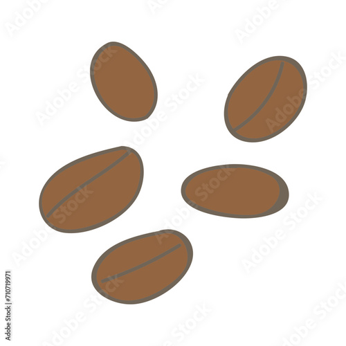 coffee beans on a white