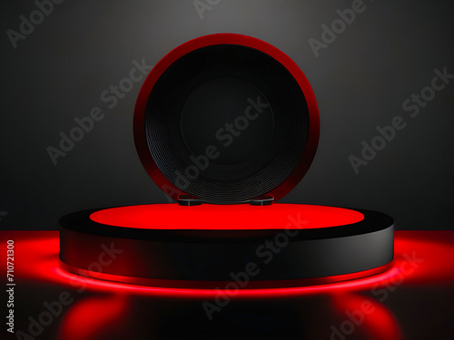 3d render of a red and yellow ball