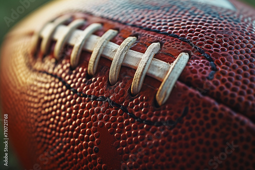 close up american football ball for superbowl background © Zenturio Designs
