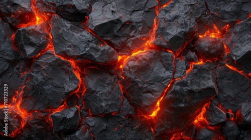 black abstract lava stone texture background 3d illustration 