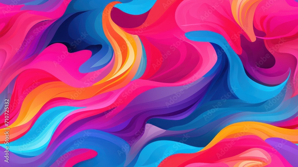  a multicolored abstract background with wavy lines and swirls in pink, blue, yellow, and orange.