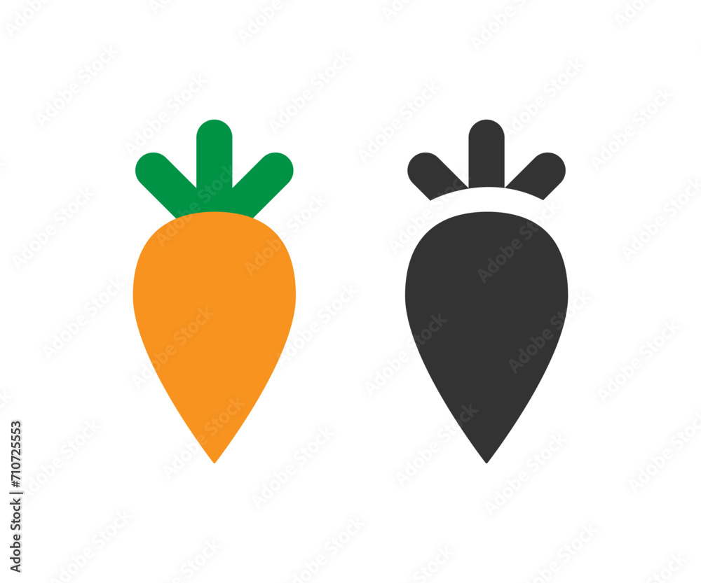 Carrot icon, vegetable symbol. Simple vector illustration. Carrot icon, vegetable symbol. Simple vector illustration.