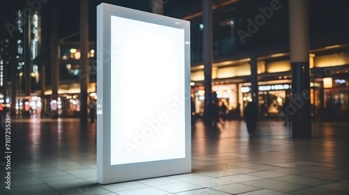 Sleek promotion, A mock-up of an advertising lightbox, ready for dynamic visual content.