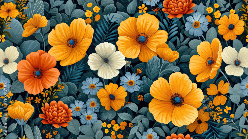 seamless floral wallpaper background pattern