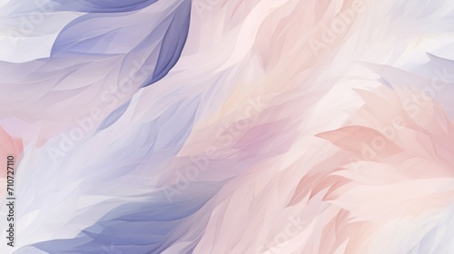  a close up of a pink, blue, and white background with a large amount of feathers on top of it.
