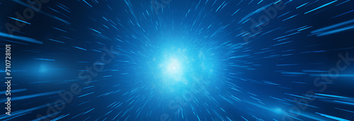 light explosion with blue dust