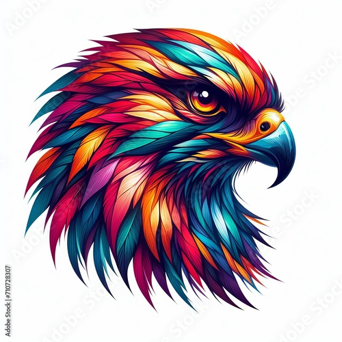 Hawk head vector illustration. Vector illustration of an hawk head.