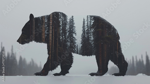 bear in the snow