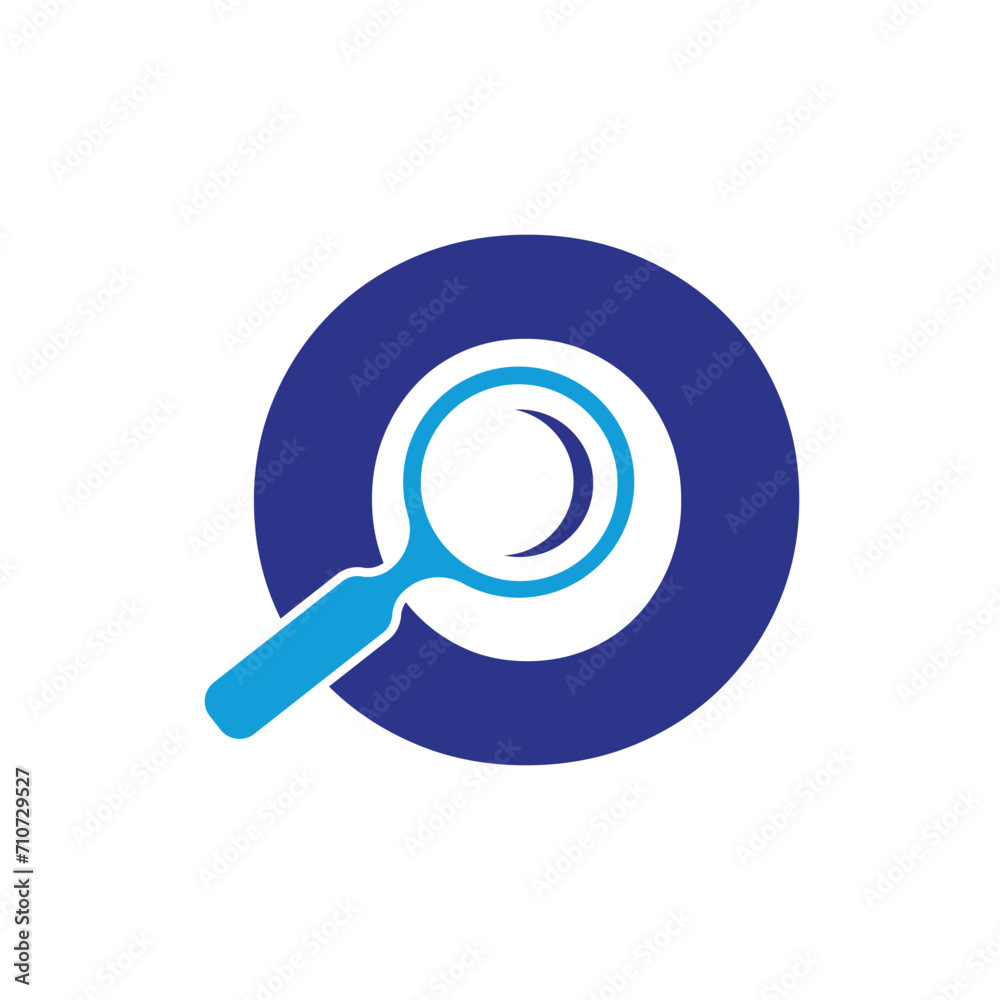 Initial Magnifying Logo combine with letter O vector template Initial Magnifying Logo combine with letter O vector template