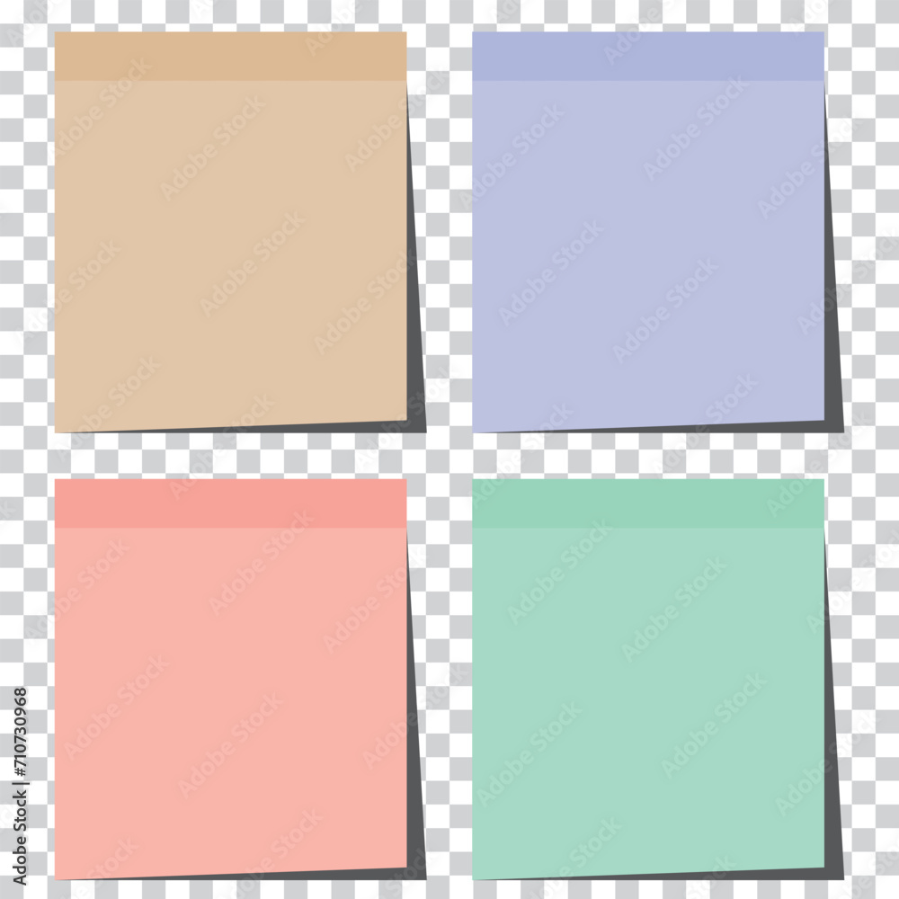 Fototapeta premium Realistic sticky note with shadow. Message on notepaper. Reminder. Vector illustration.
