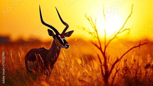 antelope in the sunset © Ahmad