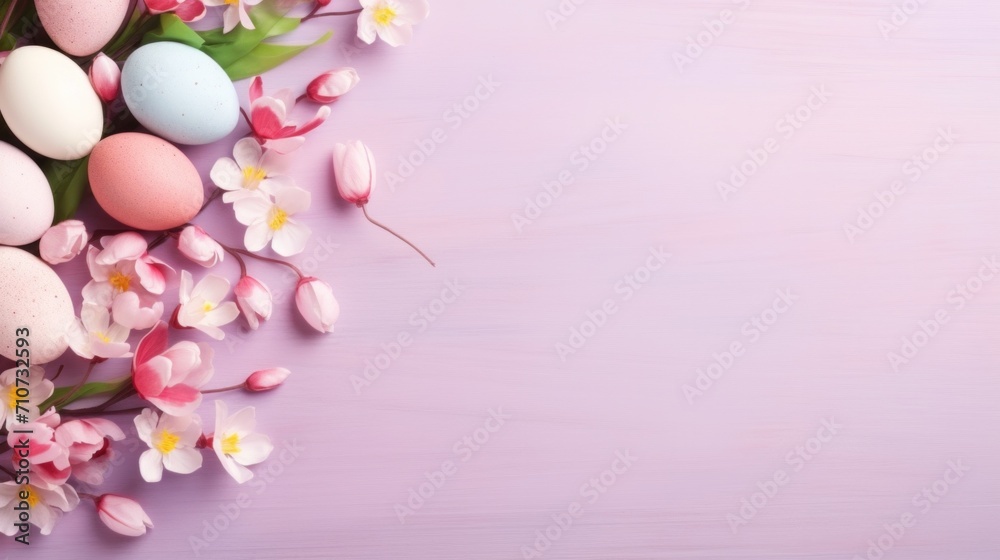 Easter holiday background with copy space