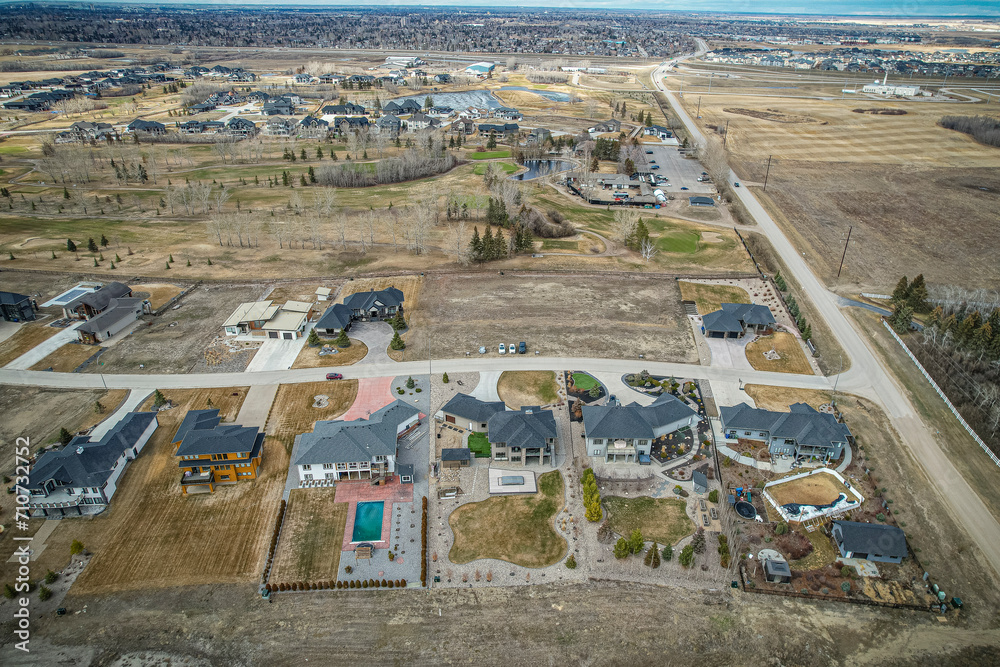 Obraz premium Greenbryre Neighborhood Aerial View in Saskatoon