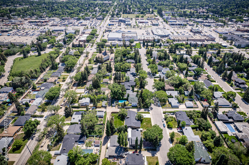 Obraz na płótnie Grosvenor Park Neighborhood Aerial View in Saskatoon