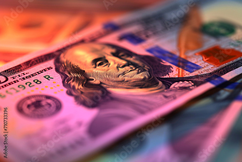 a stack of US Dollar symbolizing wealth, growth and economy