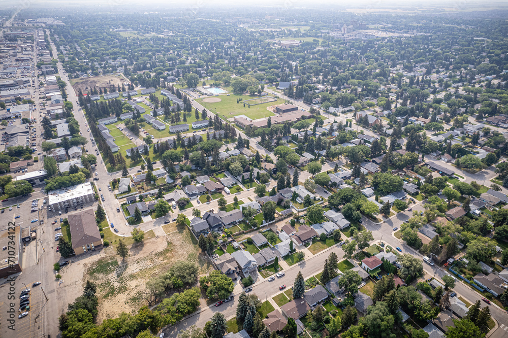 Haultain Neighborhood Aerial View in Saskatoon