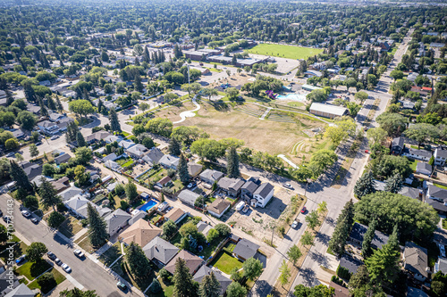 Haultain Neighborhood Aerial View in Saskatoon © Scott Prokop