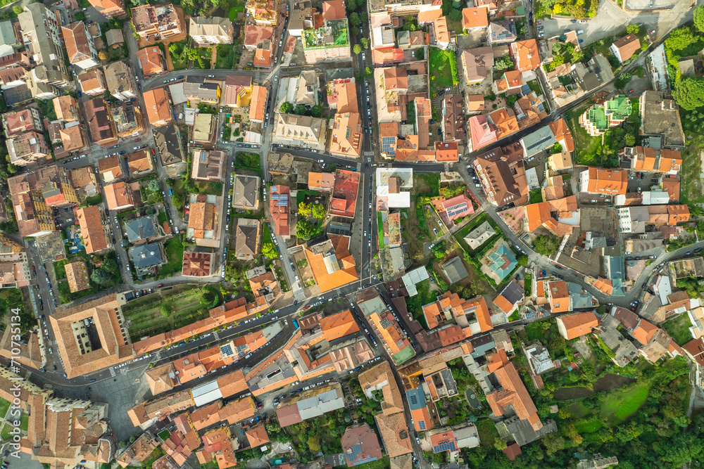 Aerial view of Solofra, a small town in Irpinia, Avellino, Italy. Aerial view of Solofra, a small town in Irpinia, Avellino, Italy.