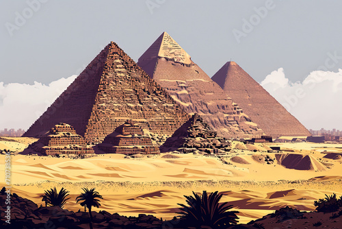 Giza Glory - Ultradetailed Illustration for Banners  Covers  and More