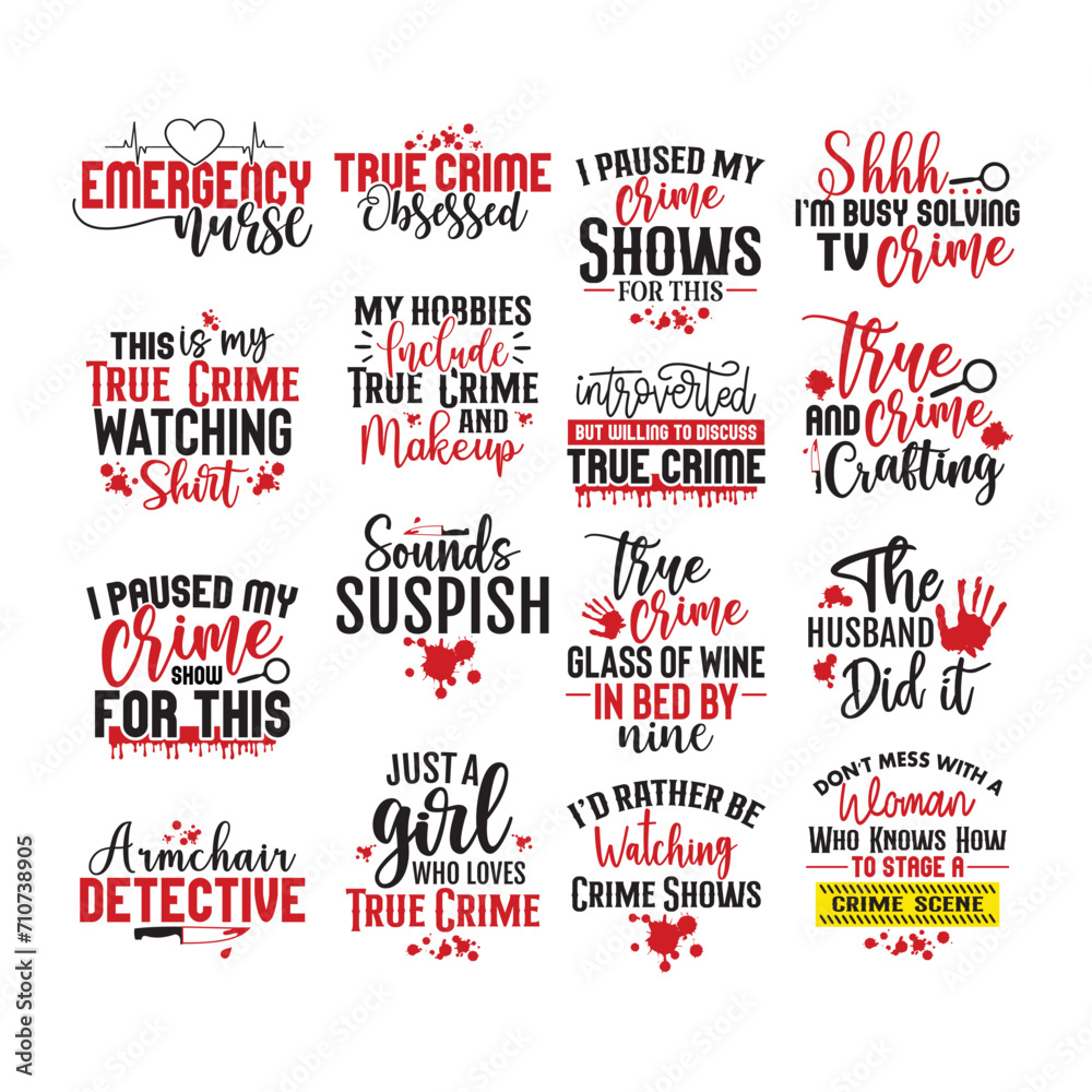 True Crime svg design bundle True Crime svg design bundle