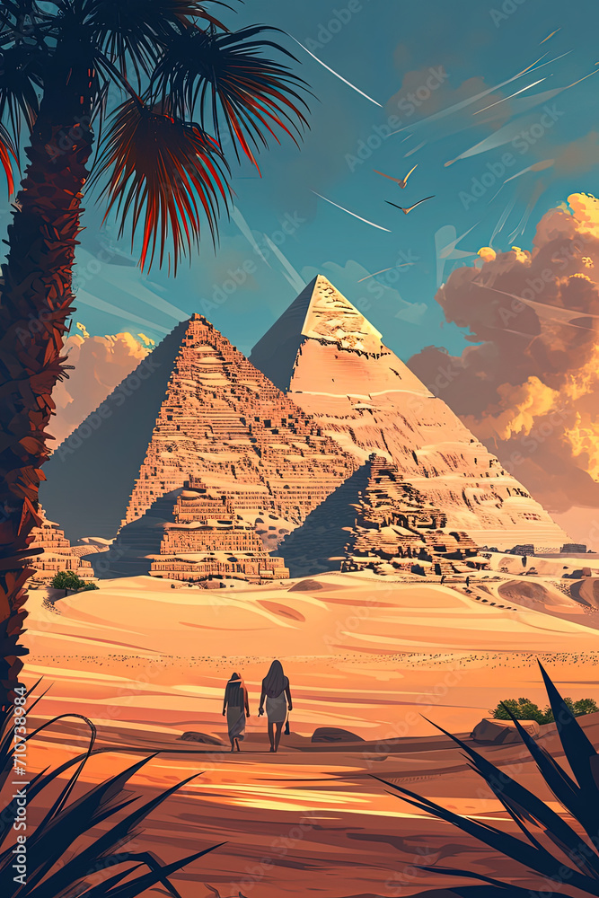Giza Glory - Ultradetailed Illustration for Banners, Covers, and More