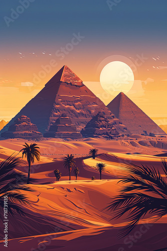 Giza Glory - Ultradetailed Illustration for Banners  Covers  and More