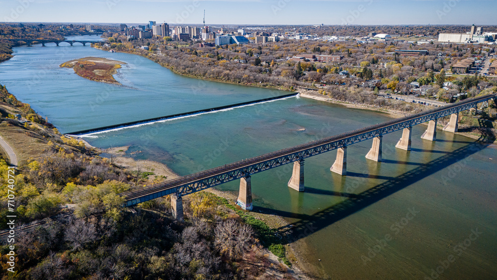 Fototapeta premium North Park Neighborhood Aerial View in Saskatoon