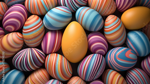 Easter eggs with swirled designs