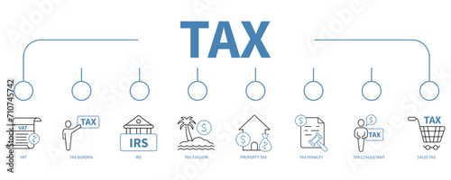 tax banner web icon vector illustration concept