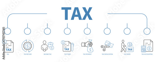 tax banner web icon vector illustration concept