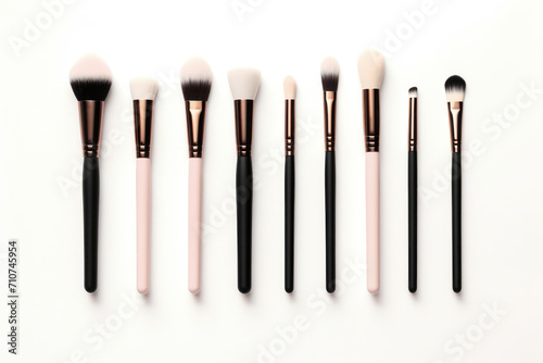 Professional Beauty Brush Set  A Glamorous Collection of Cosmetics for Fashionable Make-up Artist