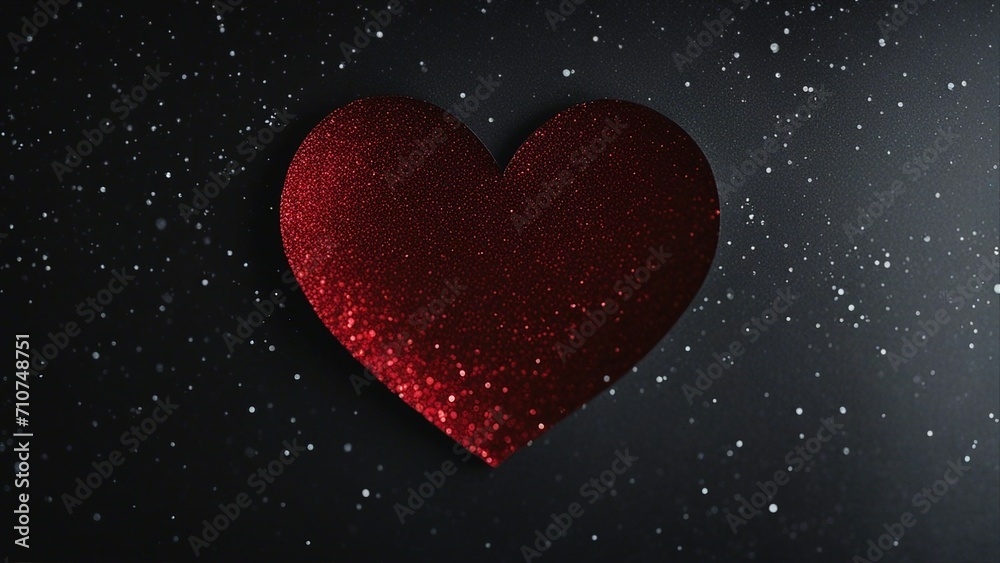 red heart on black background A black paper background with a red heart The heart is red and has some glitters red heart on black background A black paper background with a red heart The heart is red and has some glitters