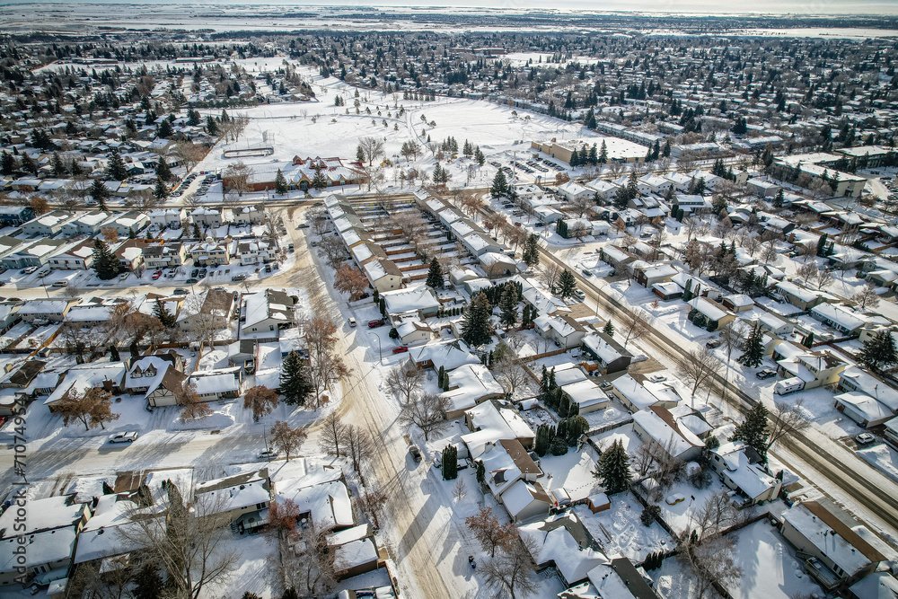 Silverwood Heights Neighborhood from Above - Saskatoon Aerial Insight