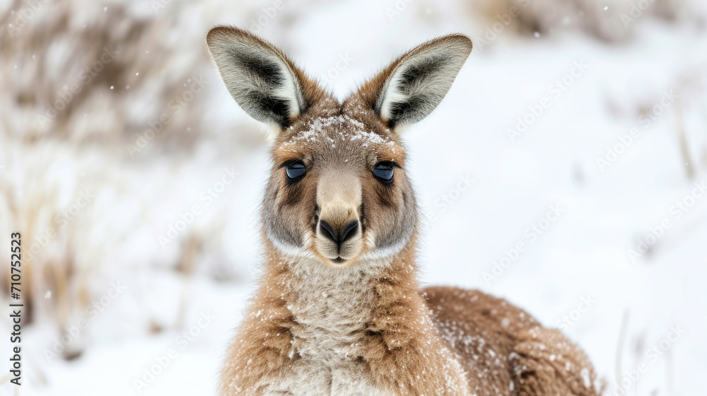 kangaroo portrait on a white background kangaroo portrait on a white background