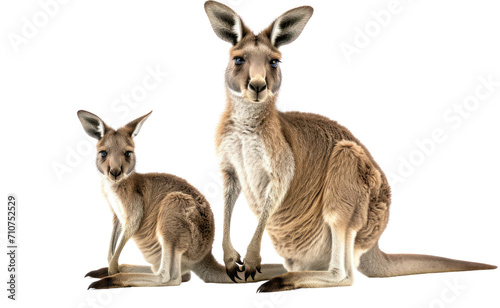 kangaroo portrait on a transparent background