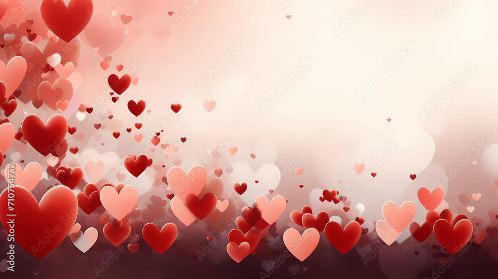 Valentine's Day background with hearts, love and romance background