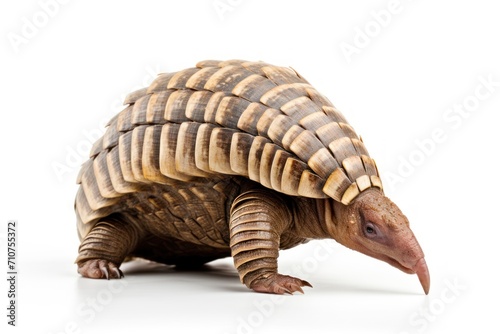 Armadillo isolated on a white background © Johannes