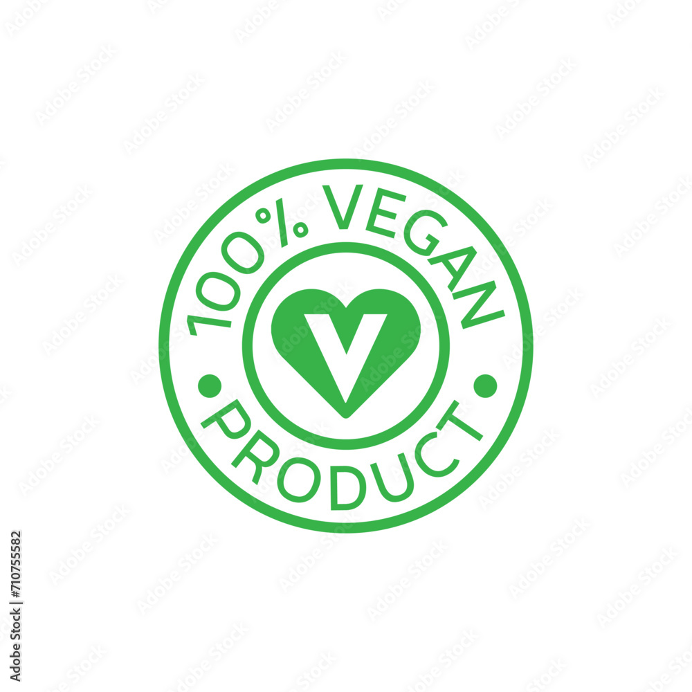 100% vegan symbol. Healthy foods badges, product claims, sticker, stamp and common food allergens - obrazy, fototapety, plakaty 