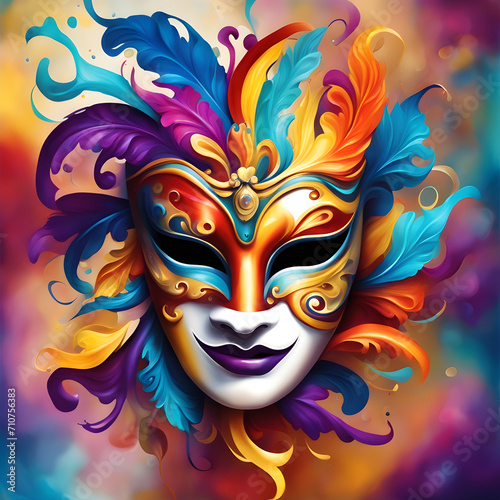 carnival mask on black background © Fotos GE