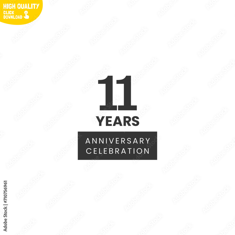 Creative 11 Year Anniversary Celebration Logo Design Creative 11 Year Anniversary Celebration Logo Design