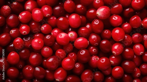  a pile of cranberries sitting next to each other on top of a pile of other fruit on a table.