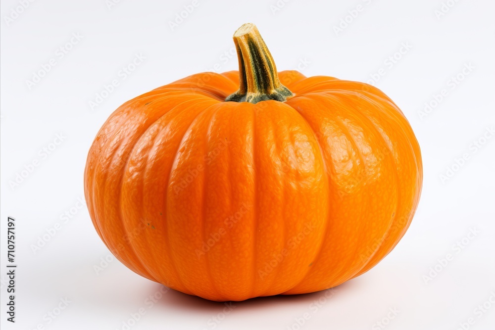 Vibrant pumpkin on white background for eye catching advertisements and packaging designs Vibrant pumpkin on white background for eye catching advertisements and packaging designs