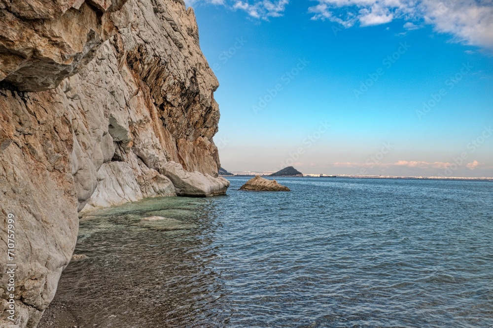 akyarlar beach in turkey with beautiful rock