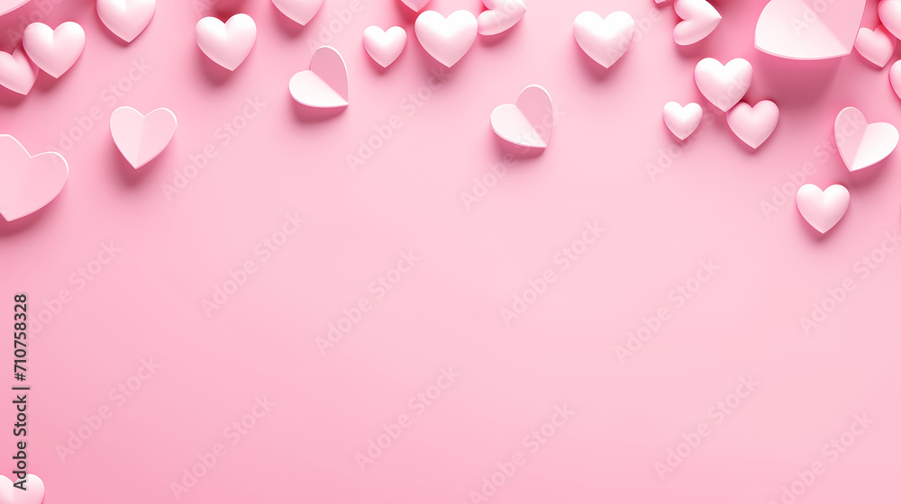 Valentine's Day, love and romance background, background with heart shapes