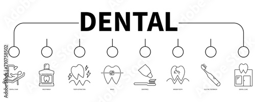 Dental banner web icon vector illustration concept