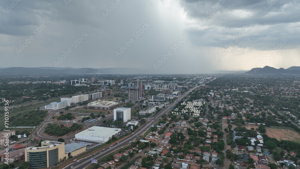 Fototapeta premium Gaborone Central Business District (CBD) in Botswana, Africa