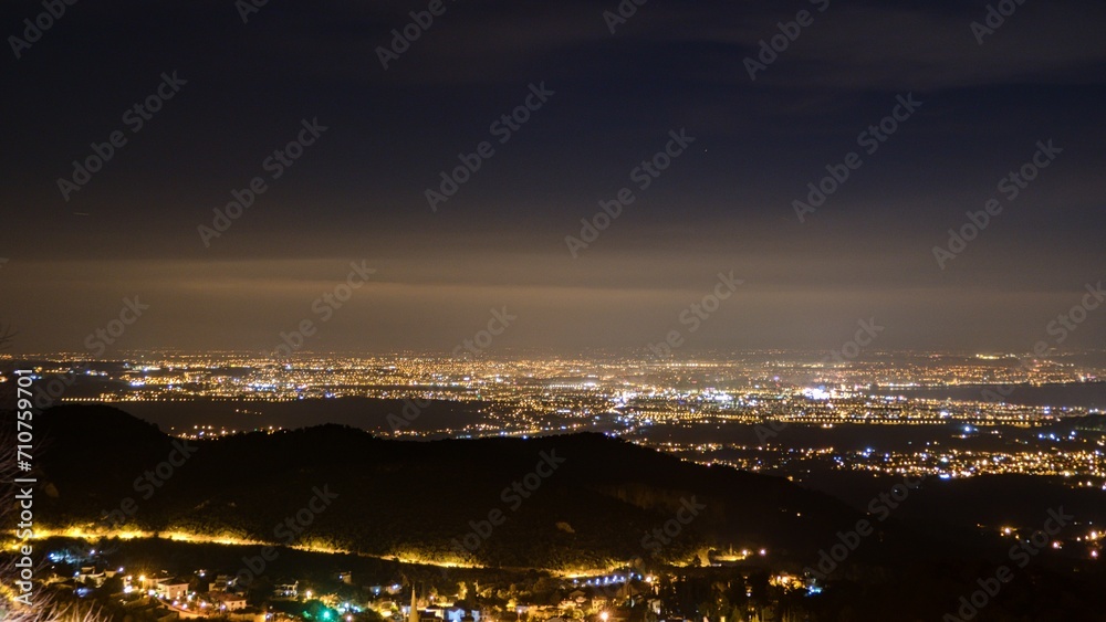 night panorama of a distant city