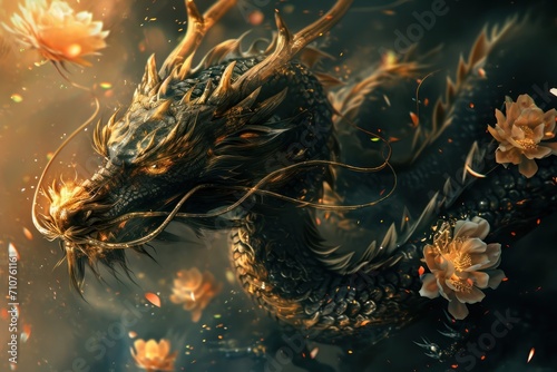 Chinese Dragon, New Year 2024 concept
