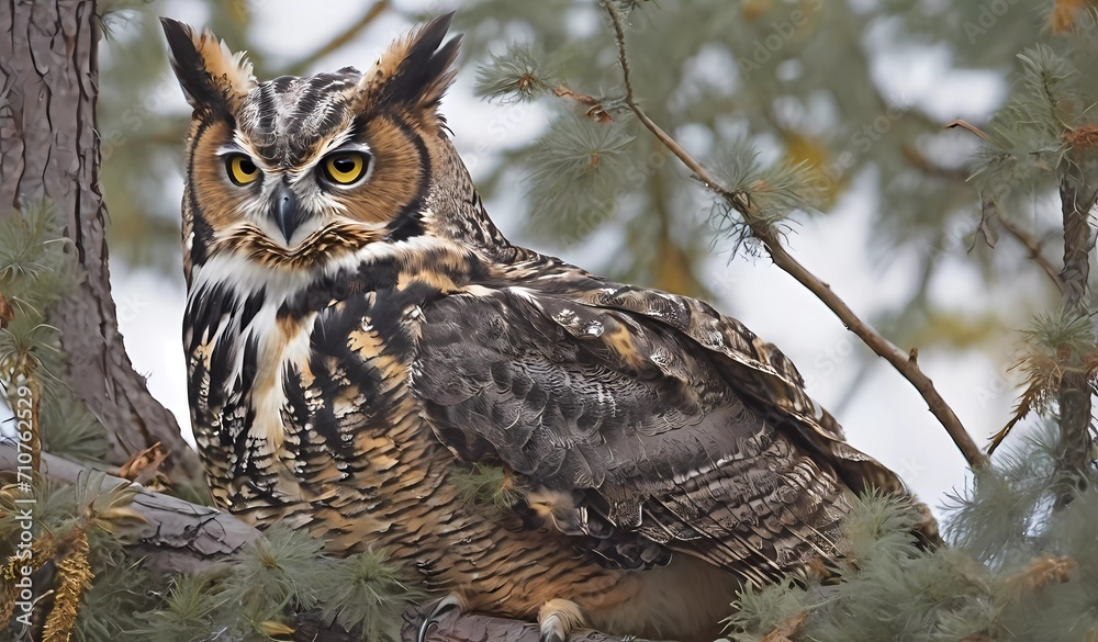 great horned owl in the wild high quality photo great horned owl in the wild high quality photo